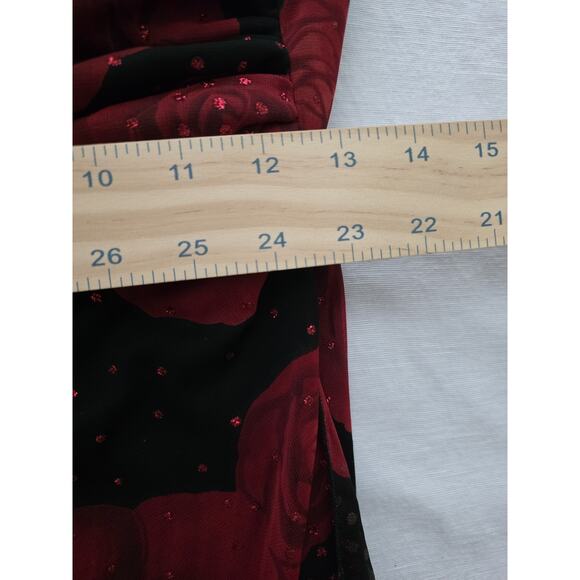 VTG Byer Too Dress 90s Y2K Floral Maxi Sheer Glam Goth Fairy Whismigoth USA Rose - Picture 6 of 14